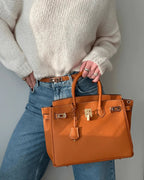 Women's Structured Top-Handle Handbag | Double Handles