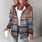 Women's Casual Winter Hooded Jacket | Button Up