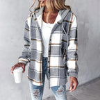 Women's Casual Winter Hooded Jacket | Button Up