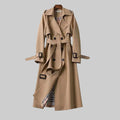 Women’s Long Double-Breasted Trench Coat | Belted