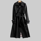 Women’s Long Double-Breasted Trench Coat | Belted
