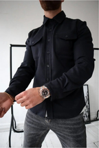 Men's Long Sleeve Button Up Jacket | Winter