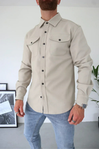 Men's Long Sleeve Button Up Jacket | Winter