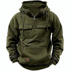 Men's Casual Half-Zip Hoodie | Funnel-Neck