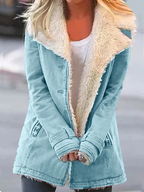 Women's Winter Long Sleeve Oversized Jacket | Button Up