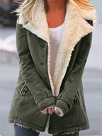 Women's Winter Long Sleeve Oversized Jacket | Button Up