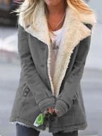 Women's Winter Long Sleeve Oversized Jacket | Button Up