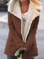 Women's Winter Long Sleeve Oversized Jacket | Button Up