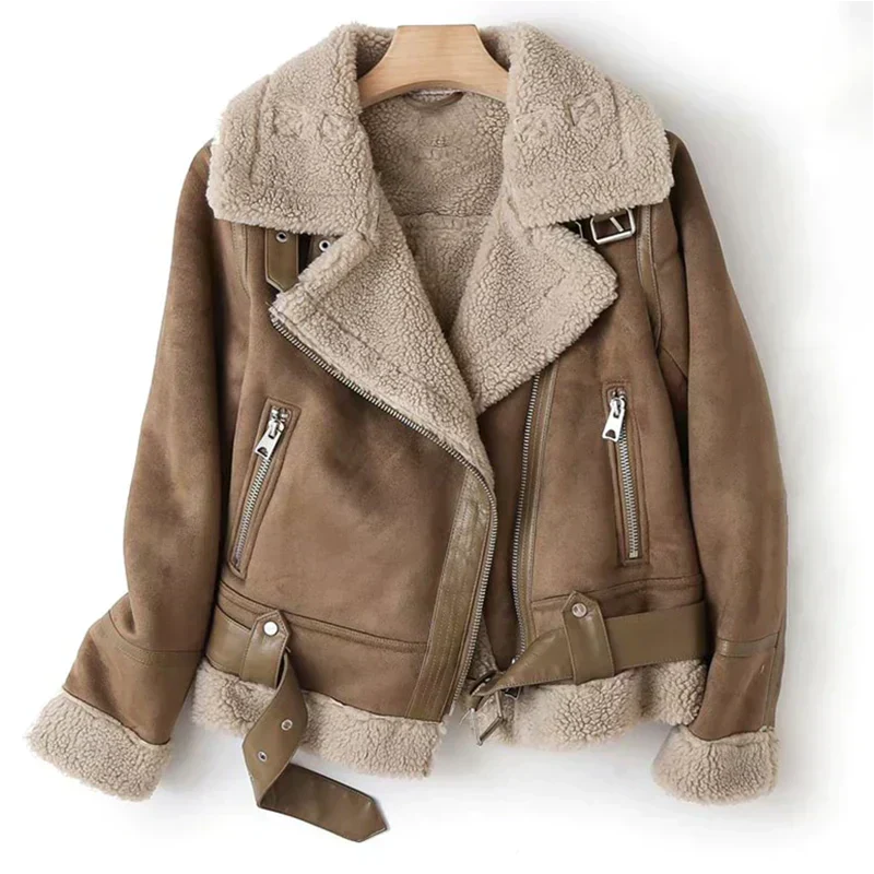 Women's Casual Zip Up Moto Jacket | Winter