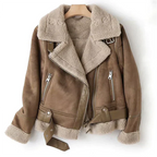 Women's Casual Zip Up Moto Jacket | Winter