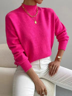 Women's Winter Mock Neck Sweater | Knit