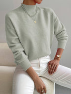 Women's Winter Mock Neck Sweater | Knit