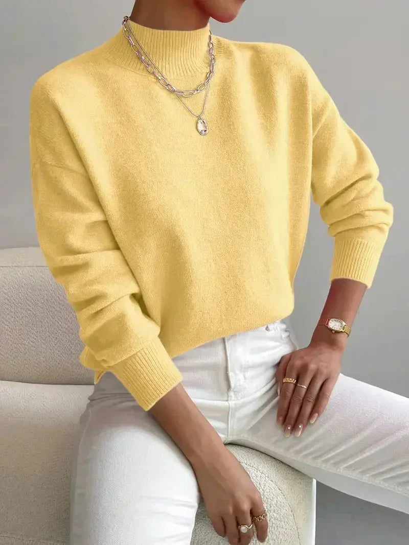 Women's Winter Mock Neck Sweater | Knit