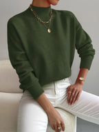 Women's Winter Mock Neck Sweater | Knit