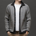 Men’s Knitted Collared Cardigan | Winter