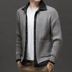 Men’s Knitted Collared Cardigan | Winter