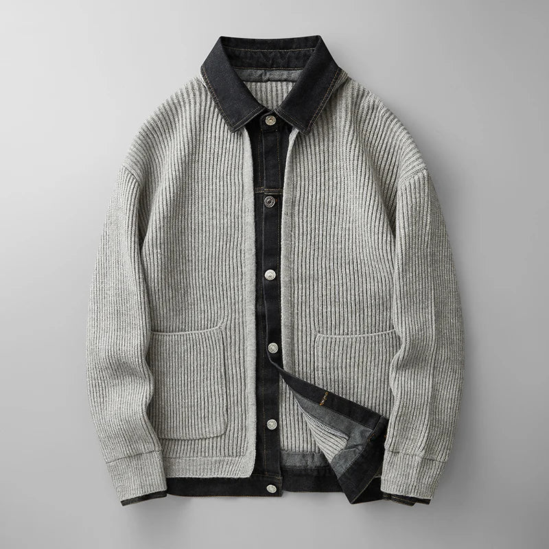 Men’s Knitted Collared Cardigan | Winter