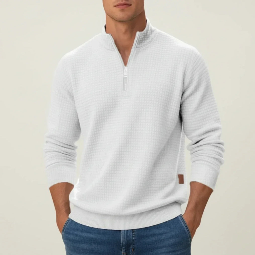 Men’s Textured Quarter-Zip Sweater | Winter