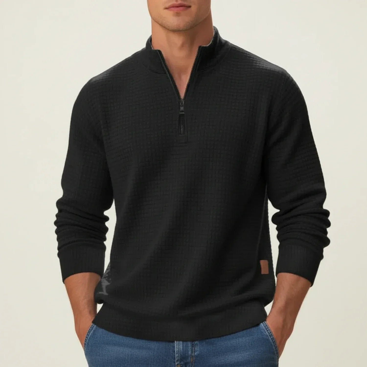 Men’s Textured Quarter-Zip Sweater | Winter