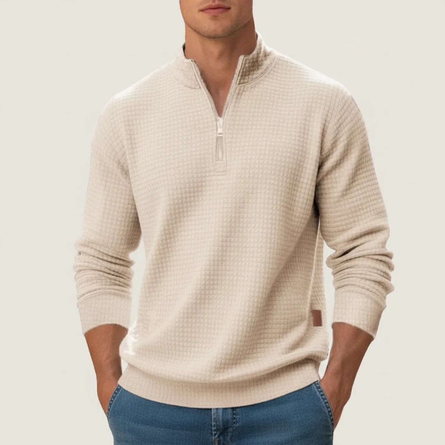 Men’s Textured Quarter-Zip Sweater | Winter