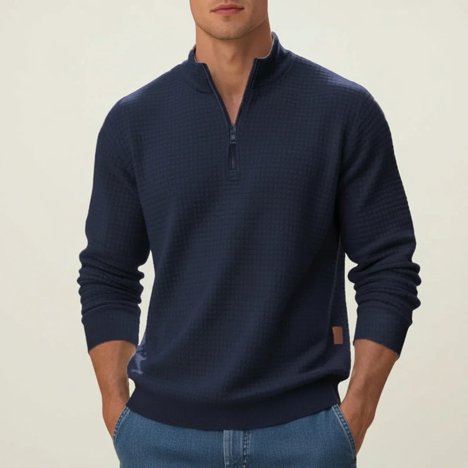 Men’s Textured Quarter-Zip Sweater | Winter