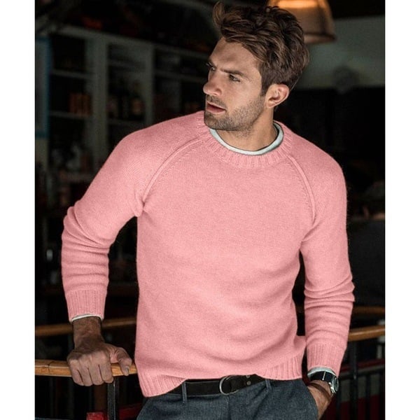 Men's Crew Neck Knit Sweater | Long Sleeve
