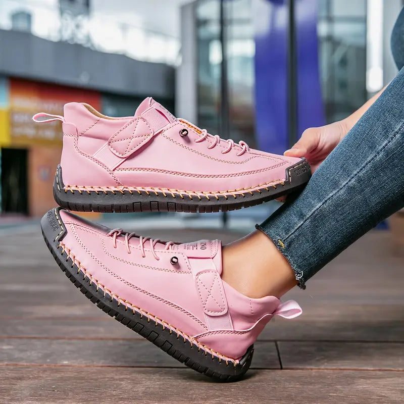 Women's Casual Outdoor Flat Sneakers | Lace Up