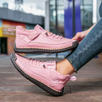 Women's Casual Outdoor Flat Sneakers | Lace Up