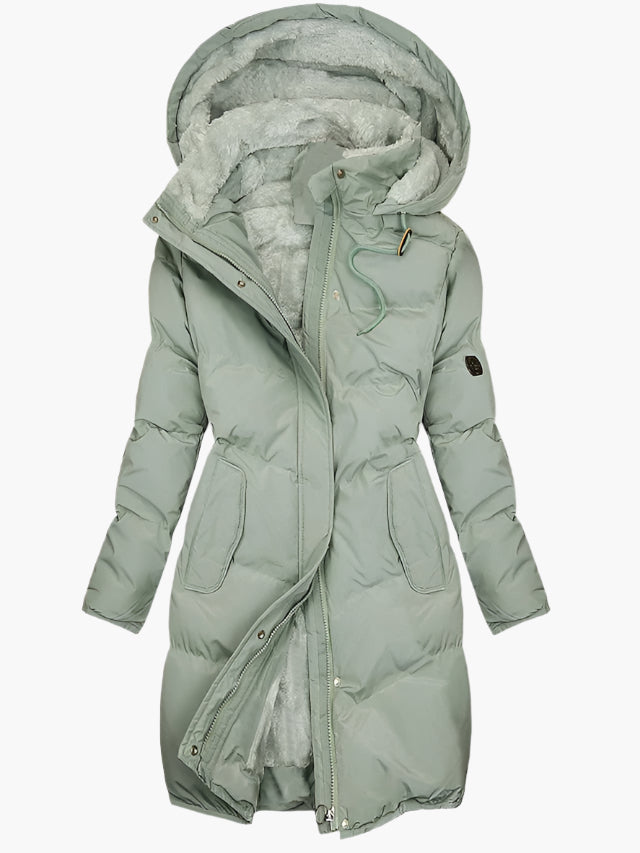 Women's Hooded Winter Puffer Jacket | Long
