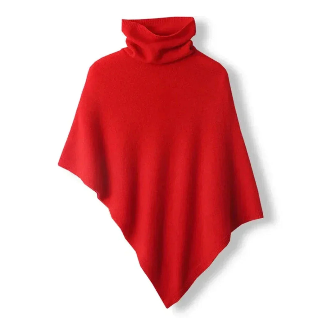 Women's Turtleneck Poncho Sweater | Winter