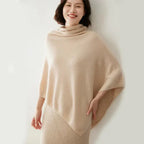 Women's Turtleneck Poncho Sweater | Winter