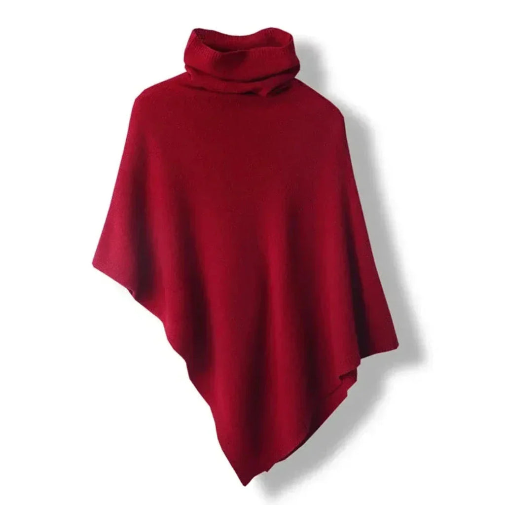 Women's Turtleneck Poncho Sweater | Winter