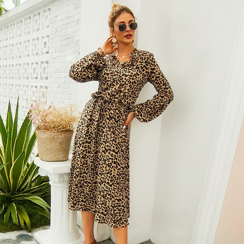 Women’s Summer Vacation Printed Dress | Midi