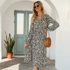Women’s Summer Vacation Printed Dress | Midi