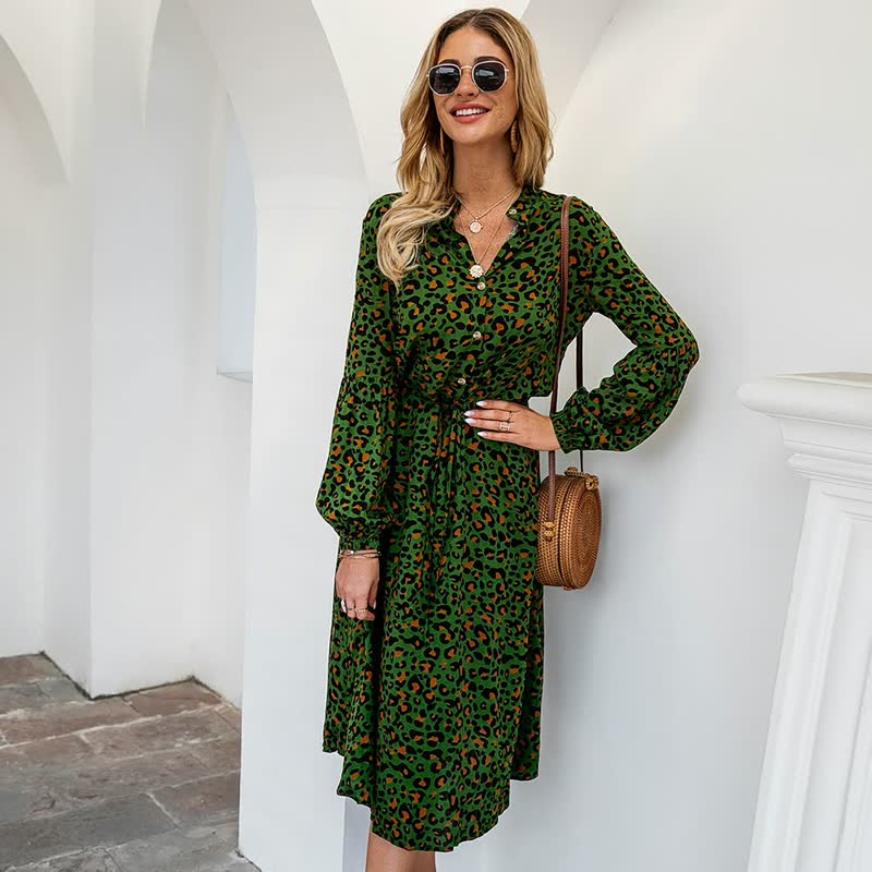 Women’s Summer Vacation Printed Dress | Midi