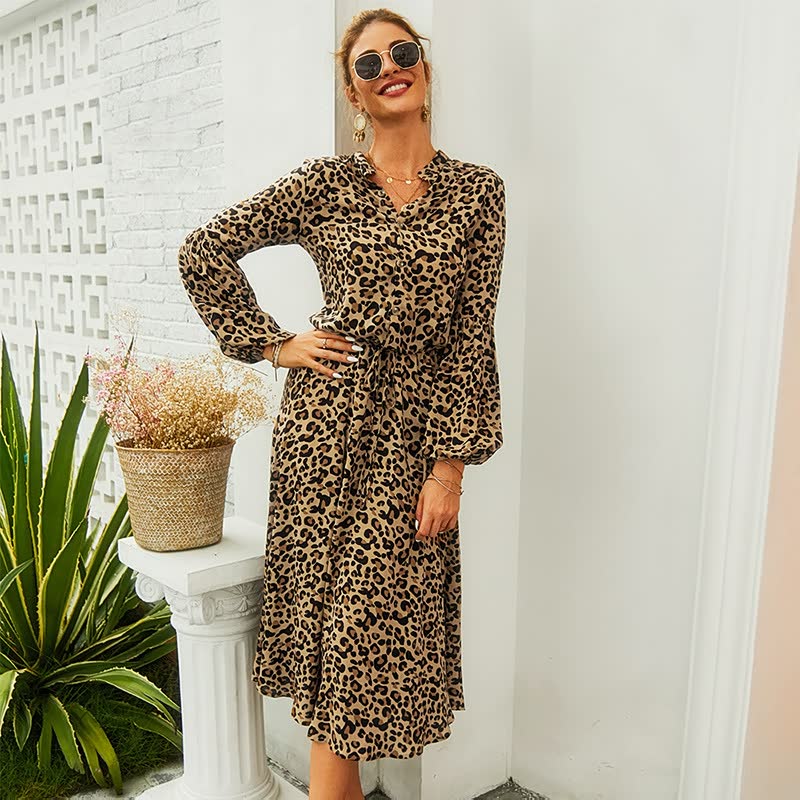 Women’s Summer Vacation Printed Dress | Midi