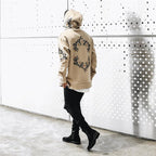Men's Winter Streetwear Floral Graphic Hoodie | Oversized