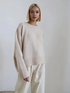 Women's Oversized Crew Neck Knit Sweater | Fall