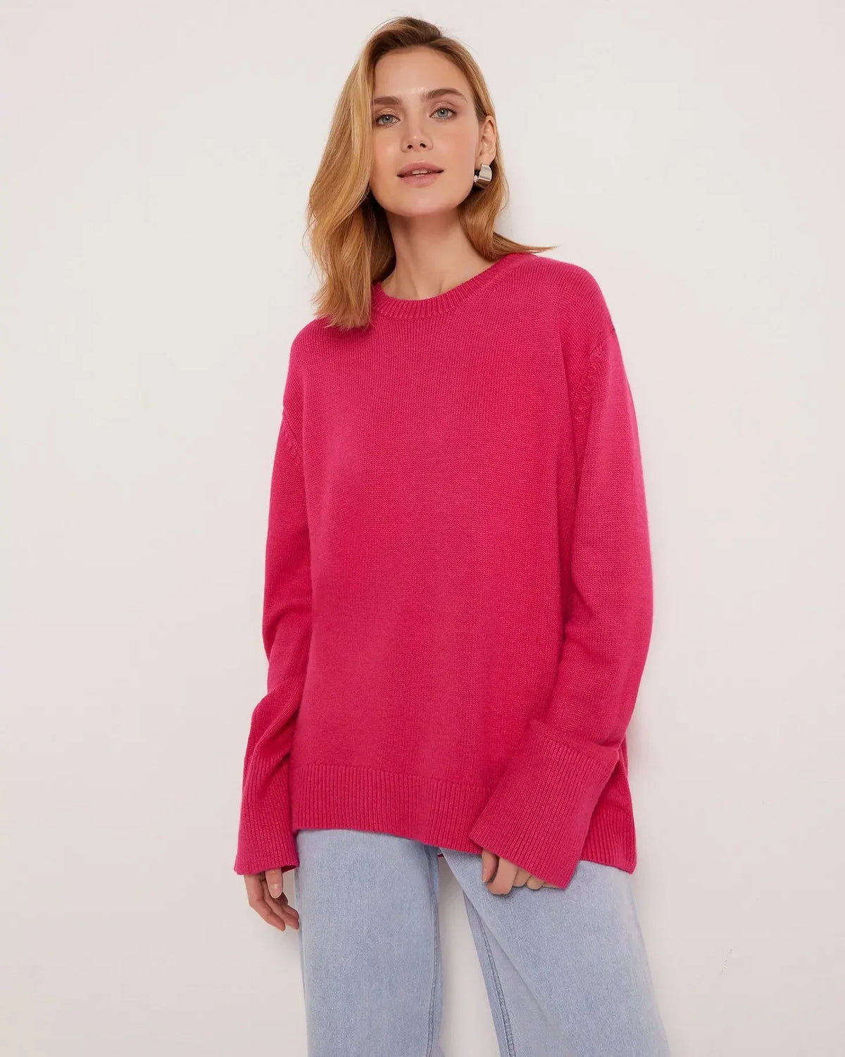 Women's Oversized Crew Neck Knit Sweater | Fall