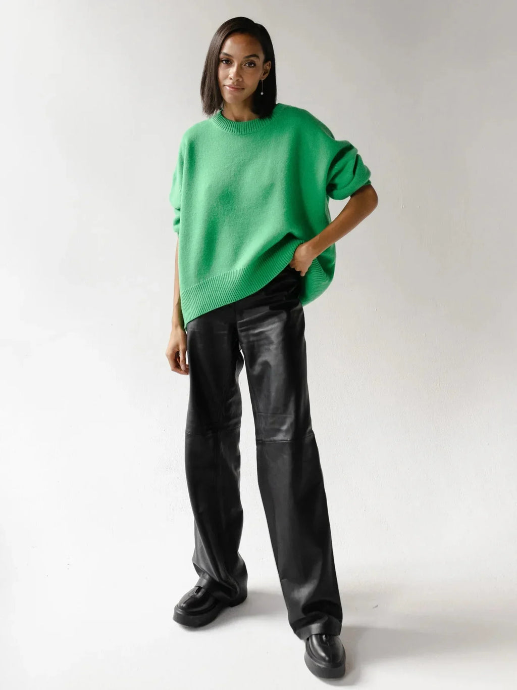 Women's Oversized Crew Neck Knit Sweater | Fall