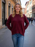 Women's Oversized Crew Neck Knit Sweater | Fall