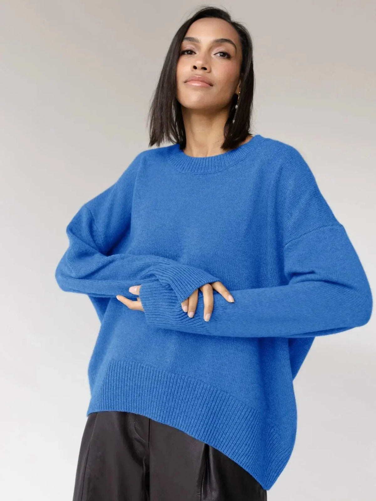 Women's Oversized Crew Neck Knit Sweater | Fall