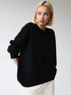 Women's Oversized Crew Neck Knit Sweater | Fall