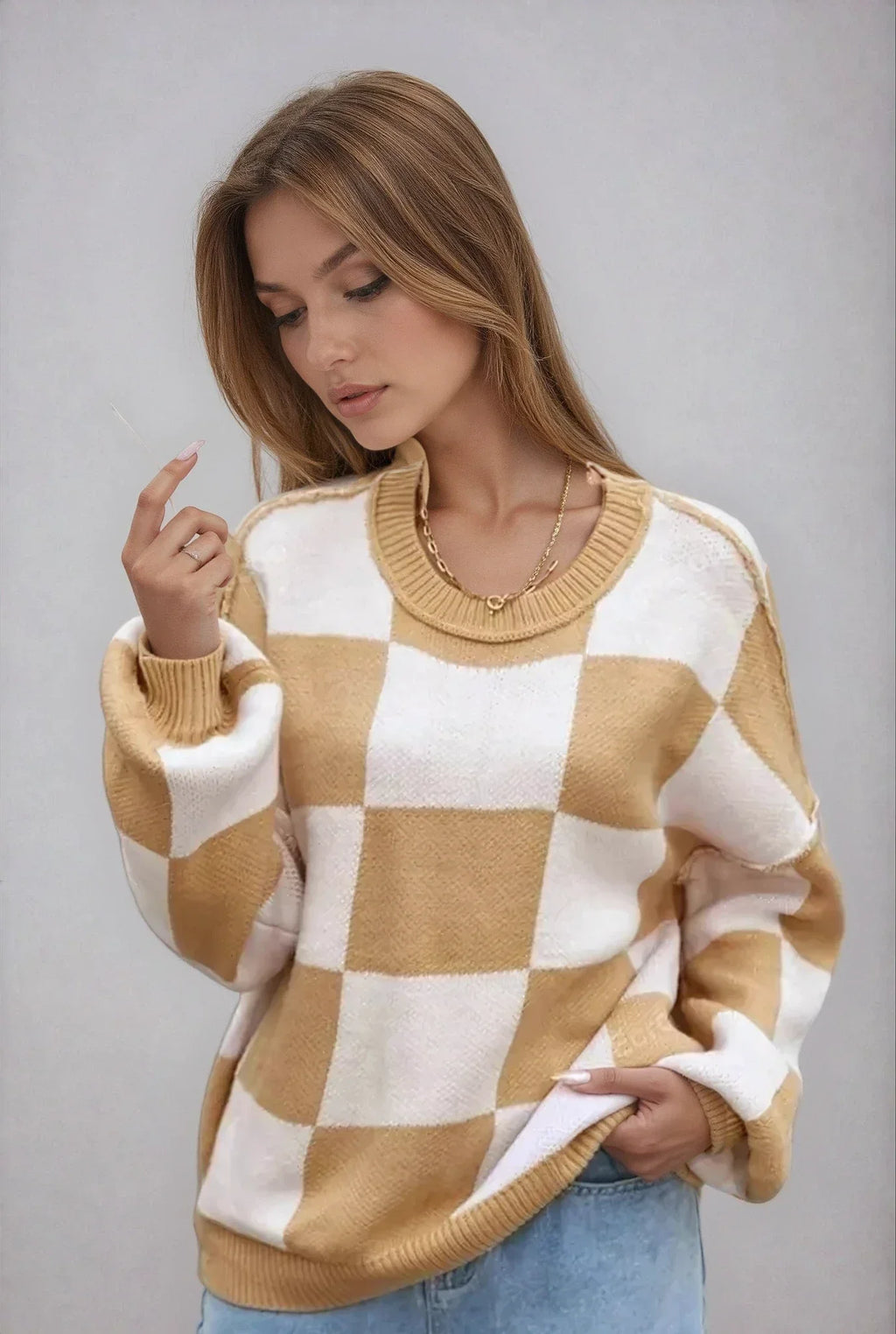 Women's Knitted Chunky Sweater | Winter