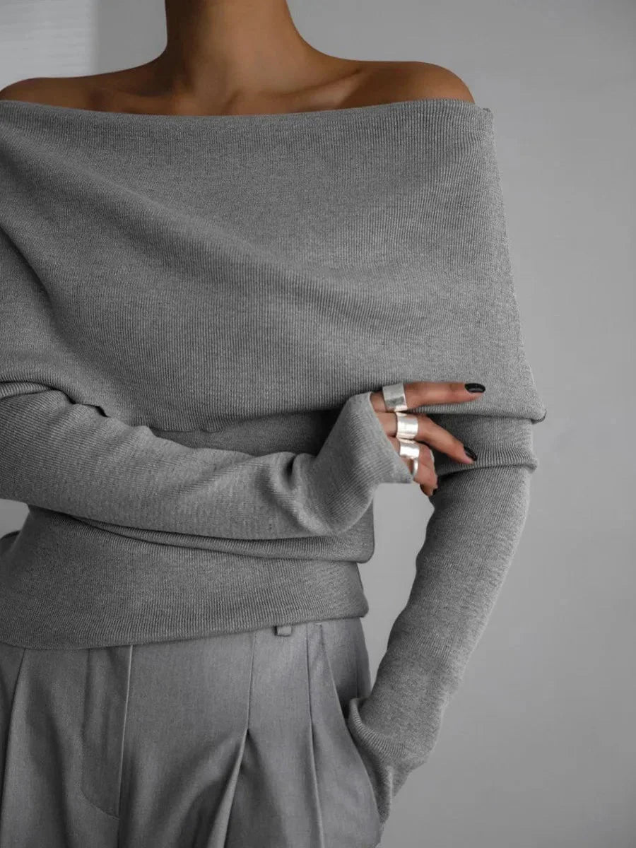 Women's Off Shoulder Knit Sweater | Fall