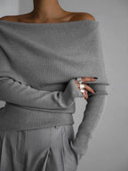 Women's Off Shoulder Knit Sweater | Fall