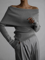 Women's Off Shoulder Knit Sweater | Fall