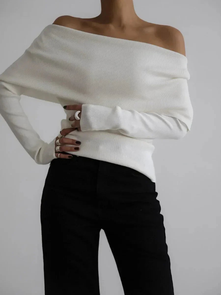 Women's Off Shoulder Knit Sweater | Fall