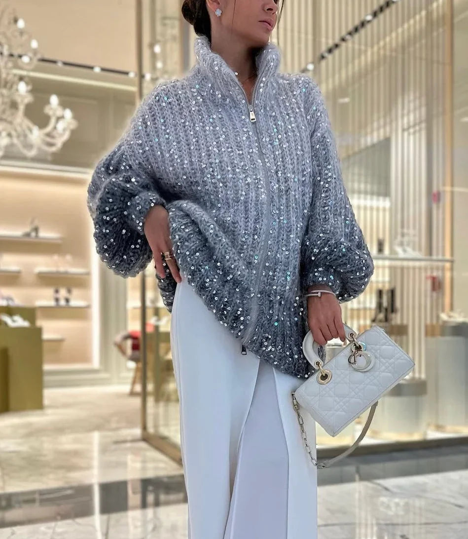 Women's Chunky Cable Knit Sweater | Oversized