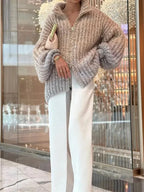 Women's Chunky Cable Knit Sweater | Oversized